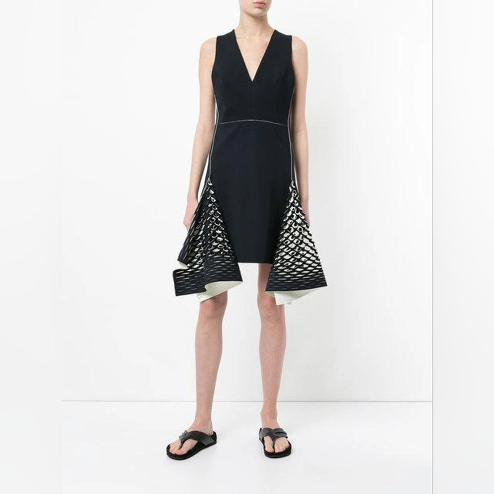 Dion Lee Navy Perforated Dress 2